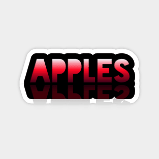 Apples - Healthy Lifestyle - Foodie Food Lover - Graphic Typography - Red Sticker